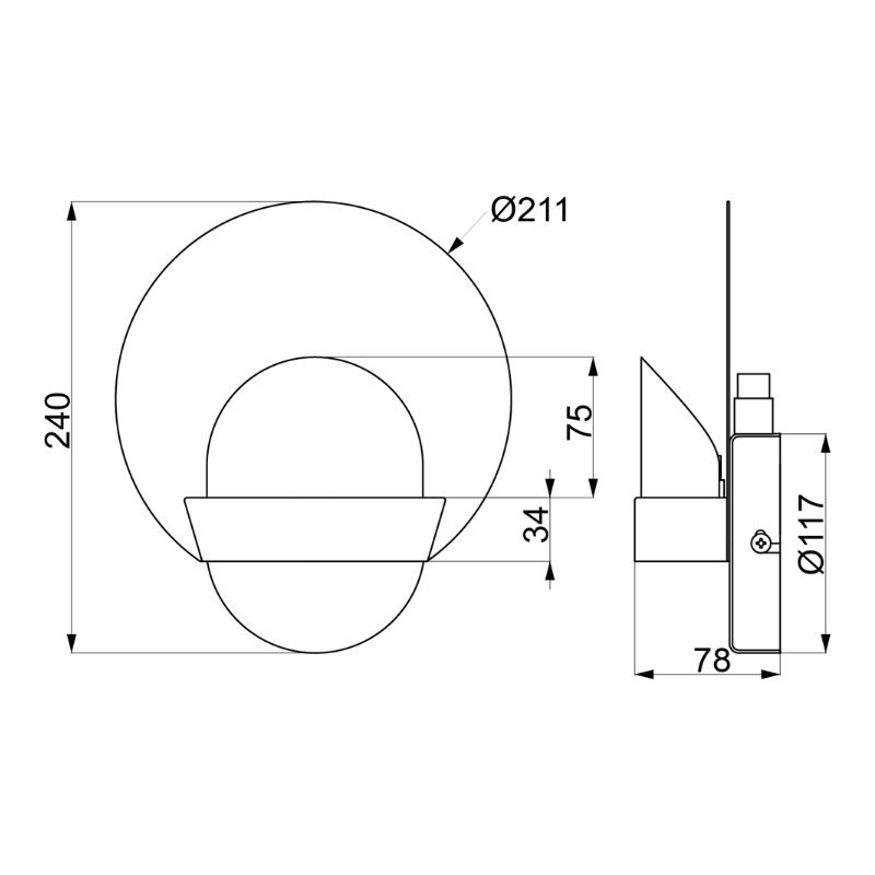 Applique murale – Double éclairage doux et raffiné, design rond made in France
