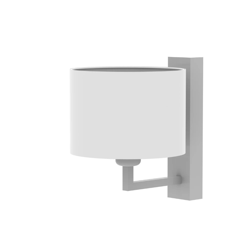 Suspension Applique – Luminaire mural design avec abat-jour en tissu et bras en acier