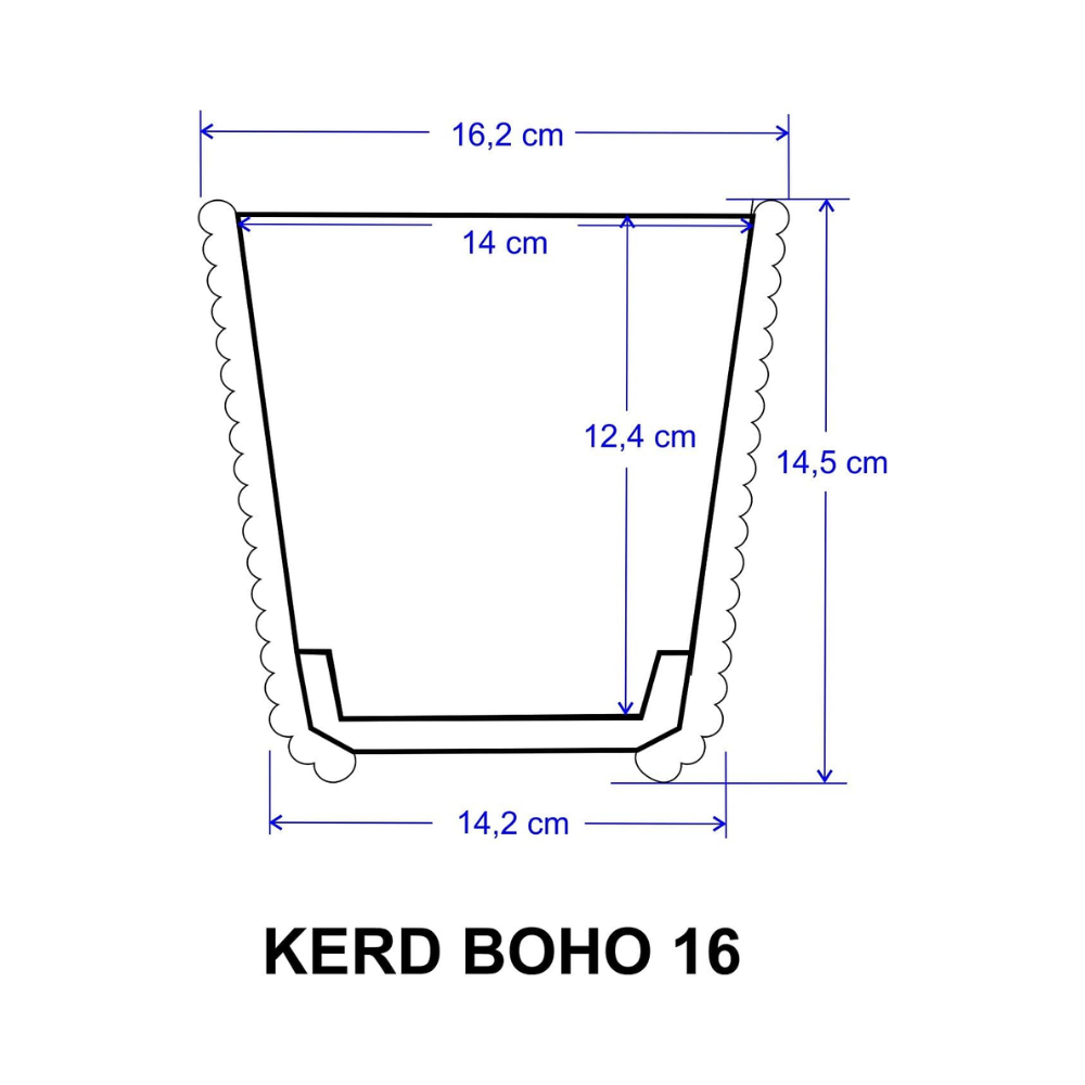 Pot de fleurs 16 cm – Style Boho Eco-Natural en jute tressée, sans trous de drainage