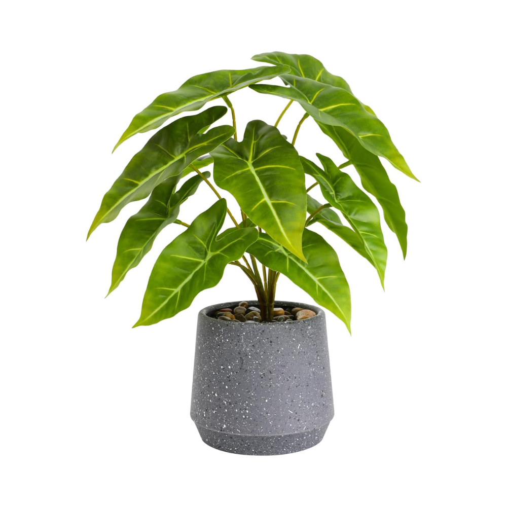 Plante verte artificielle en pot – 33 cm – Décoration maison, bureau, salon