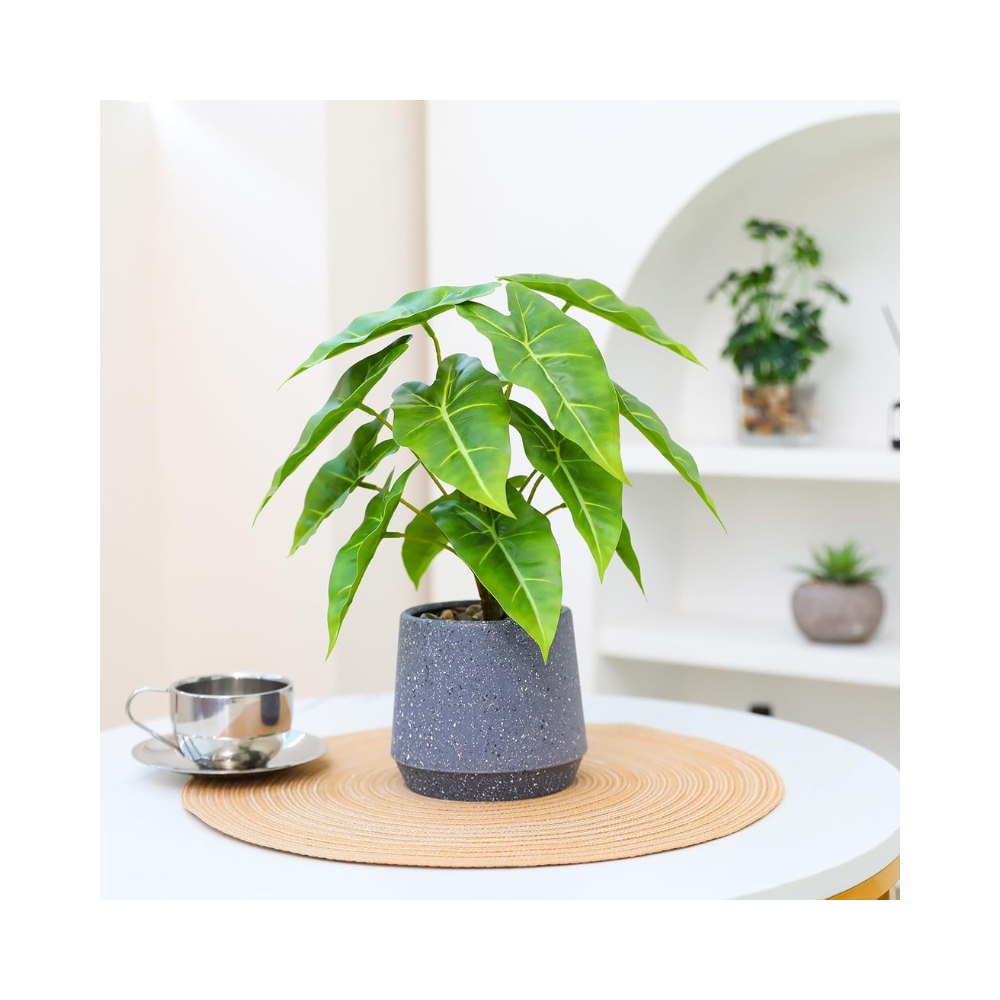 Plante verte artificielle en pot – 33 cm – Décoration maison, bureau, salon