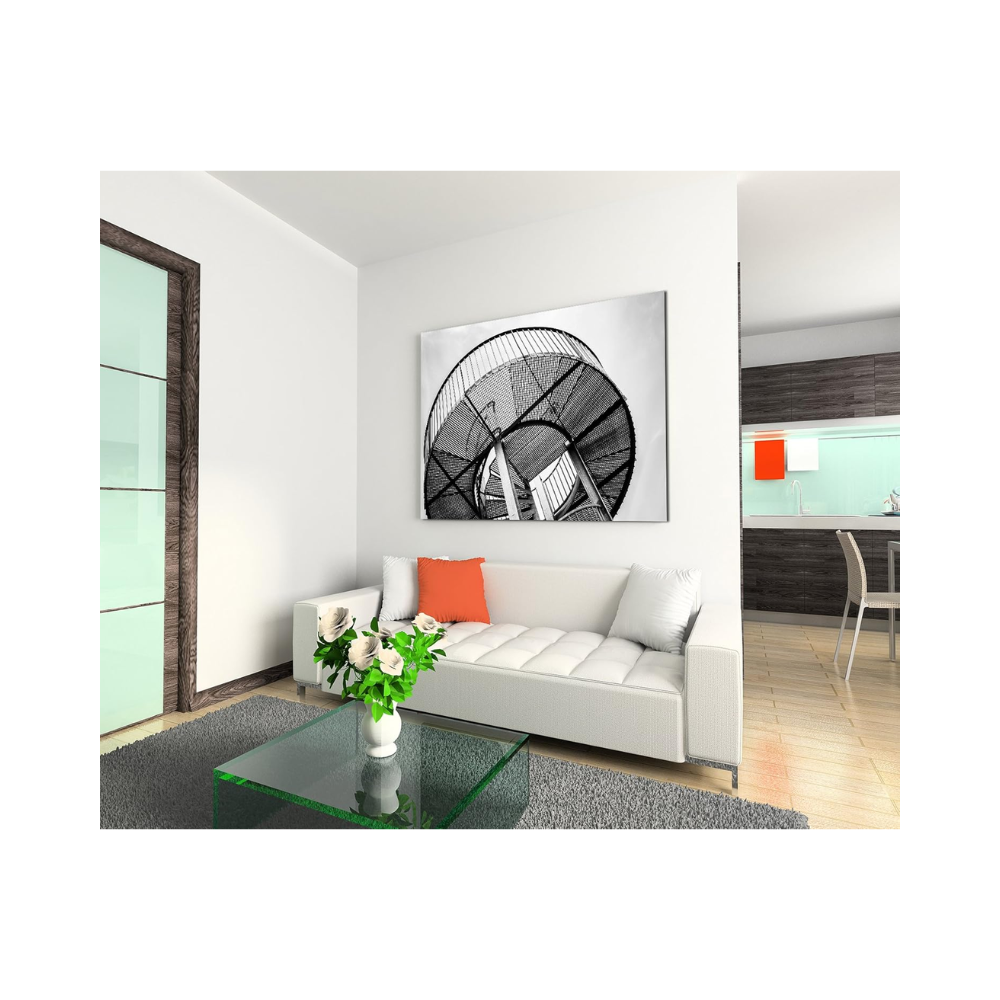 Toile décorative moderne en métal – Photo style industriel – 120 x 80 cm