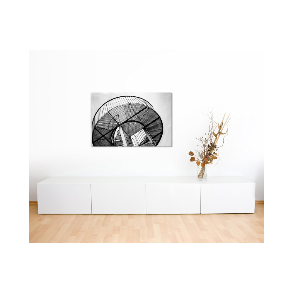 Toile décorative moderne en métal – Photo style industriel – 120 x 80 cm