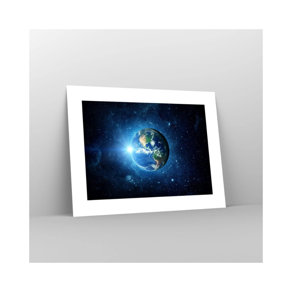 Affiche décorative murale – Terre, univers et galaxies – 40 x 30 cm – Moderne, sans cadre
