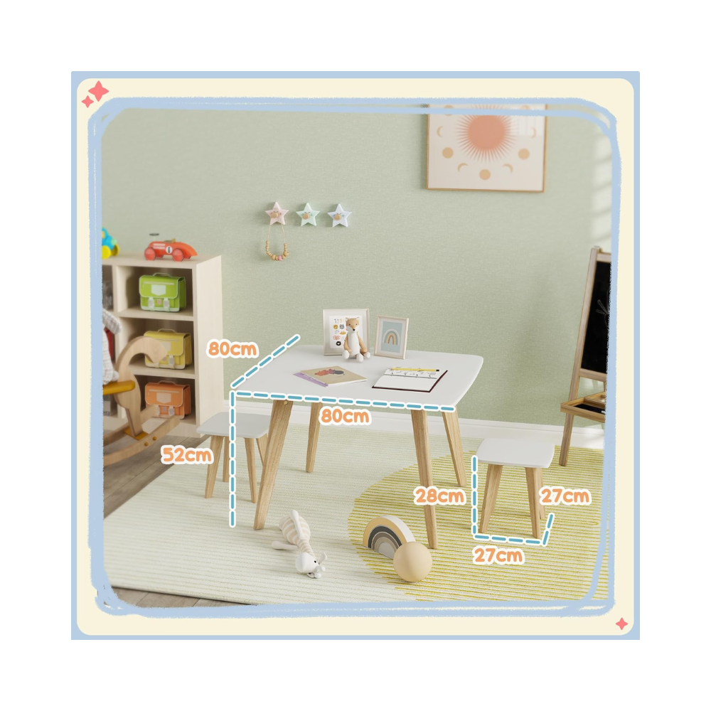 Ensemble Table et 2 Chaises pour Enfants – 3 pièces