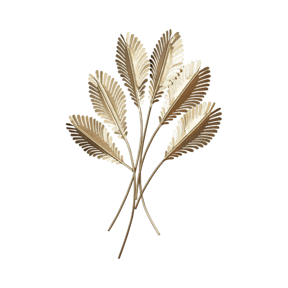 Décoration murale en métal 3D – motif floral doré – diamètre 72 cm – style moderne