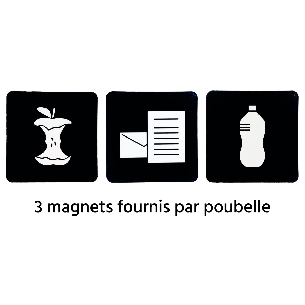 Poubelle métal tri sélectif 50L - BLEU