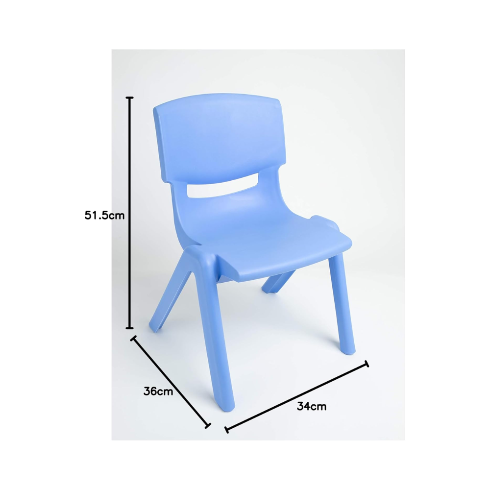 Chaise Enfant – Plastique Léger et Résistant, Empilable, Dossier Plein