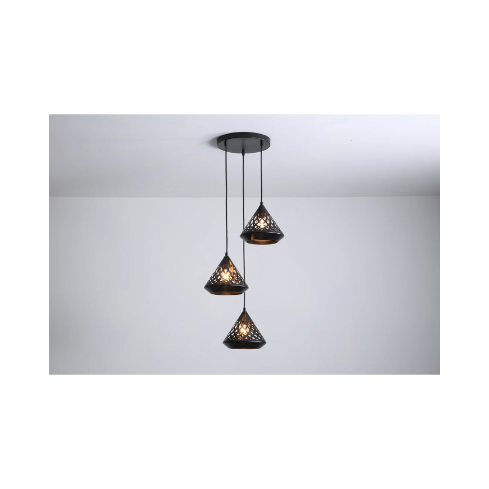 Suspension - métal ajouré noir