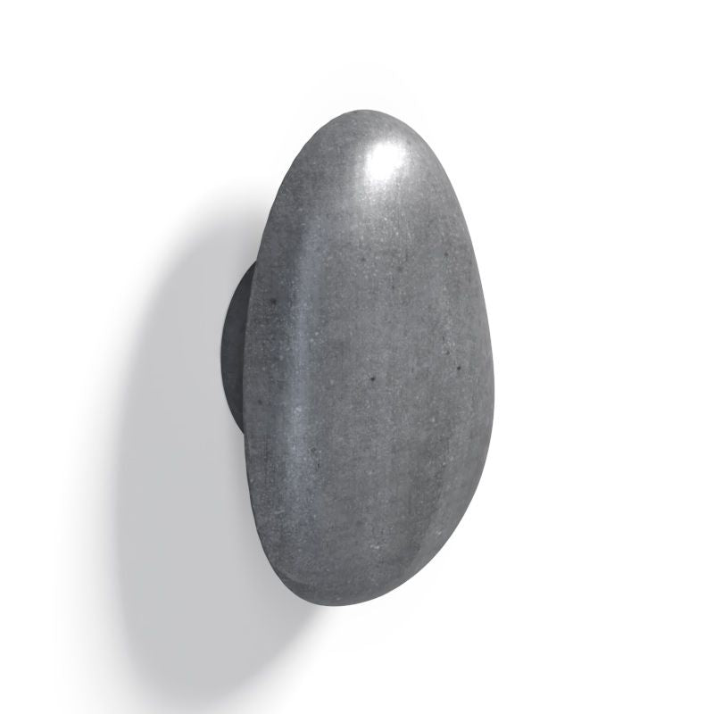 Patère murale galet finition Gris béton T15