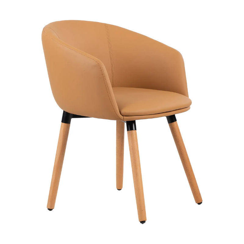 Fauteuil polyuréthane ARCO pieds bois