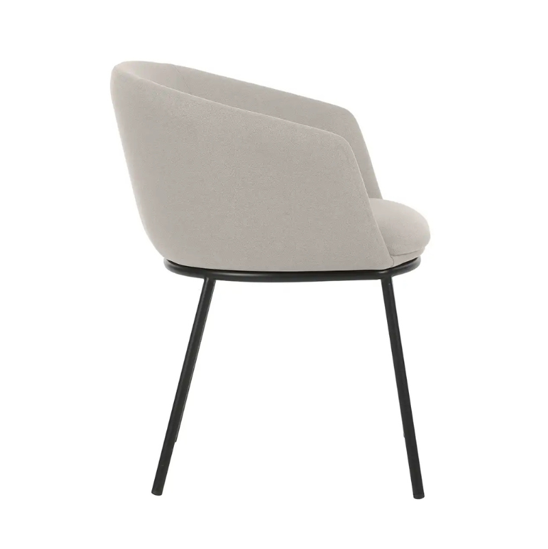 Fauteuil tissu ARCO pieds métal