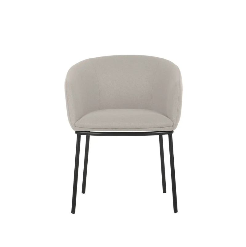 Fauteuil tissu ARCO pieds métal