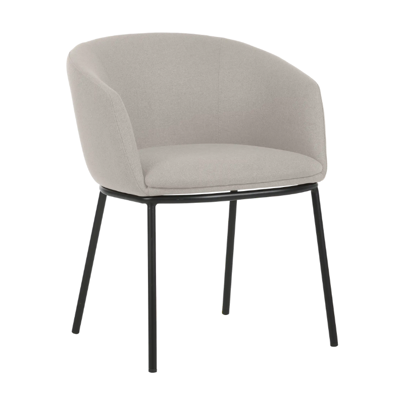 Fauteuil tissu ARCO pieds métal