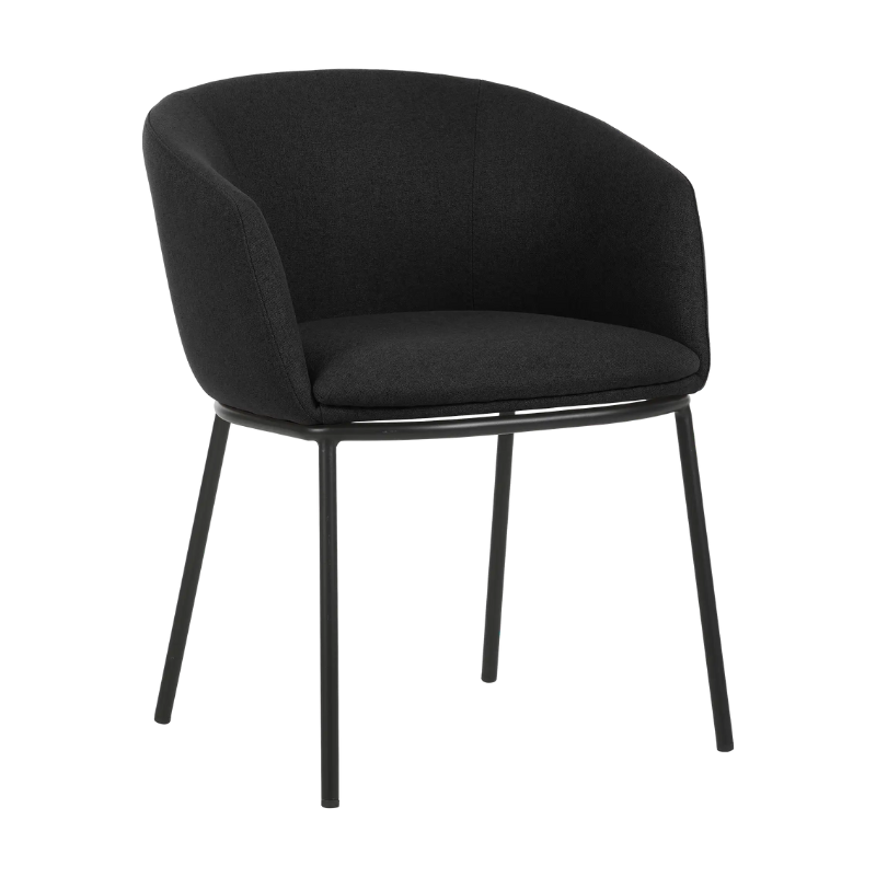 Fauteuil tissu ARCO pieds métal