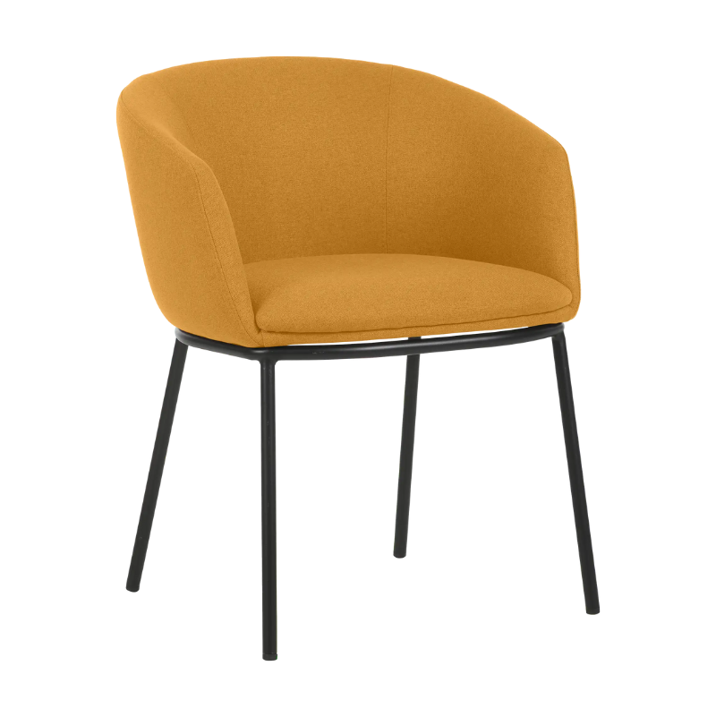 Fauteuil tissu ARCO pieds métal