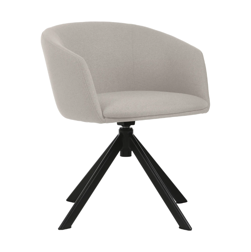 Fauteuil tissu ARCO pieds pyramidal