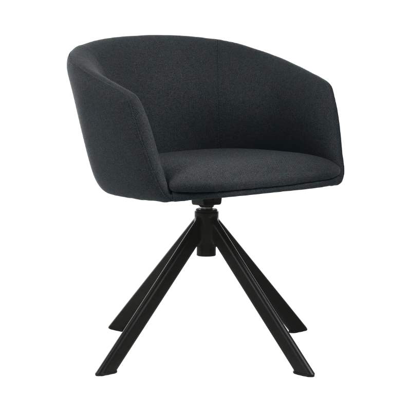 Fauteuil tissu ARCO pieds pyramidal