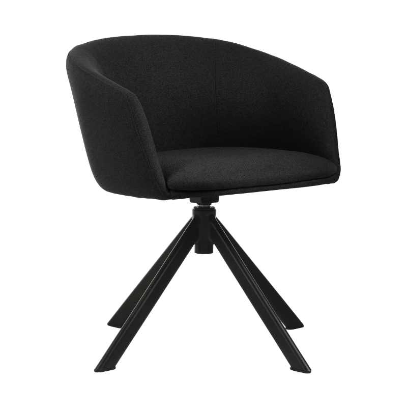 Fauteuil tissu ARCO pieds pyramidal