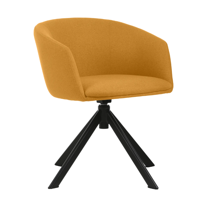 Fauteuil tissu ARCO pieds pyramidal