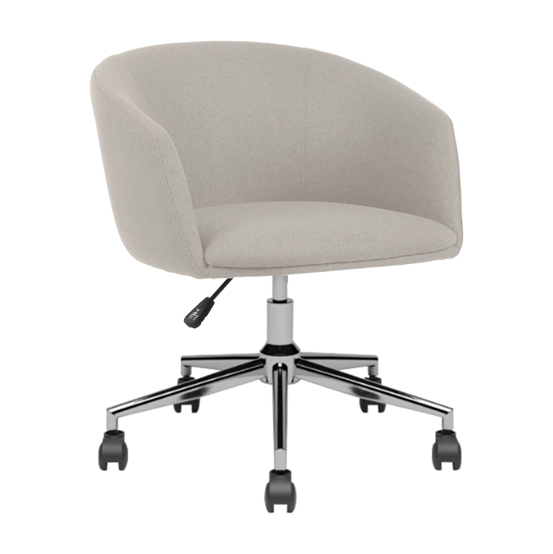 Fauteuil tissu ARCO étoile chromée avec roulettes