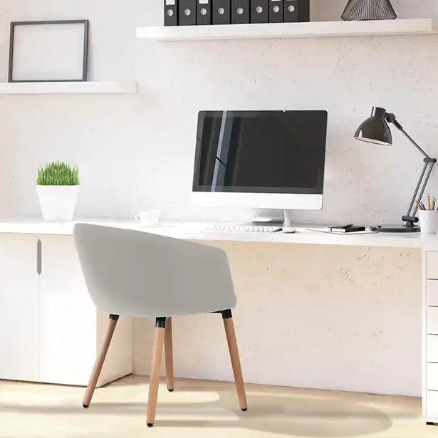 Fauteuil tissu ARCO pieds bois