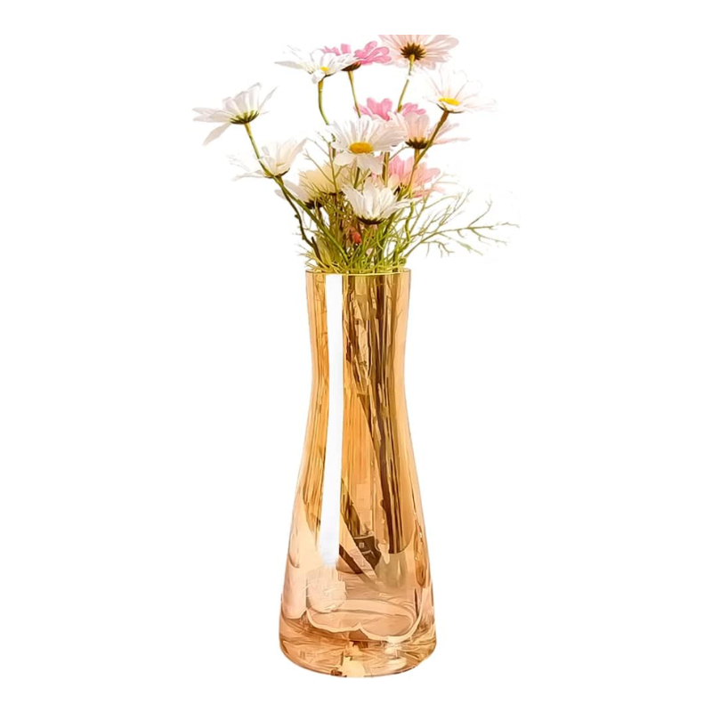 Vase en verre 25,4cm - ambre