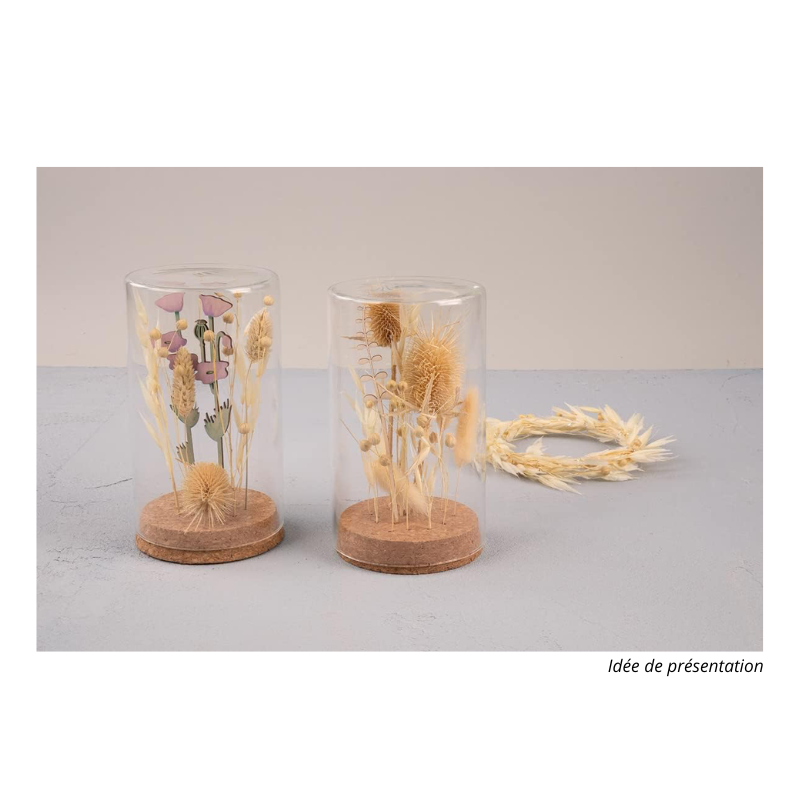 Bouquet fleurs séchées naturelles et papier Craft