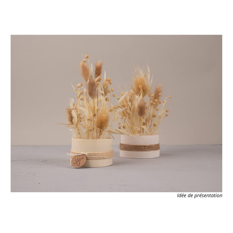 Bouquet fleurs séchées naturelles et papier Craft