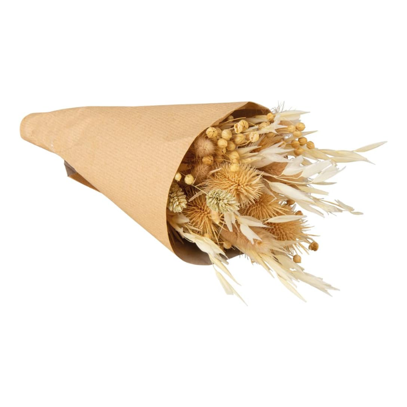 Bouquet fleurs séchées naturelles et papier Craft