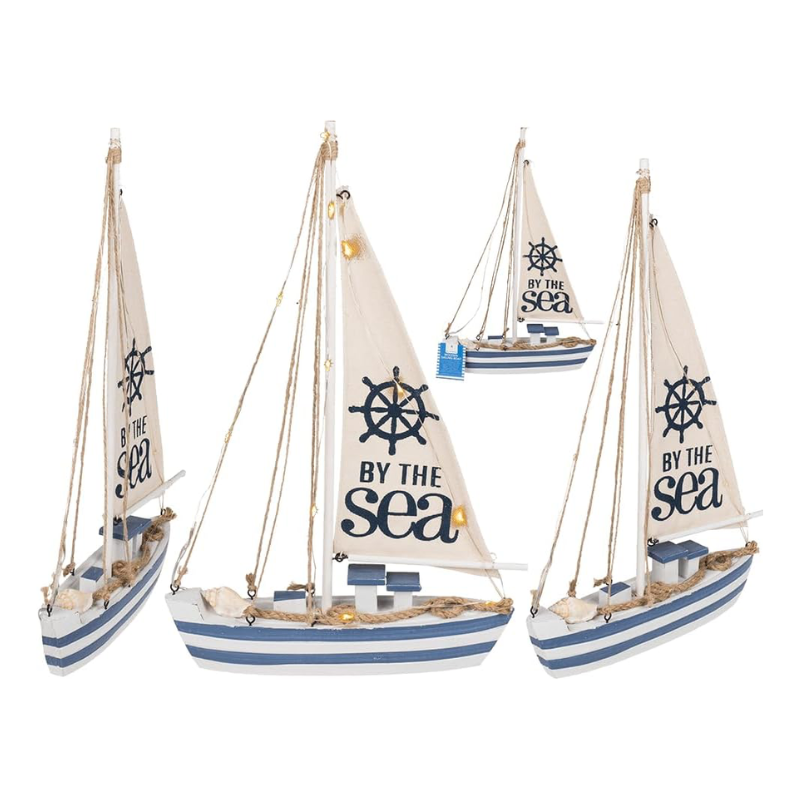 Voilier en bois 38,5 x 25 x 5 cm