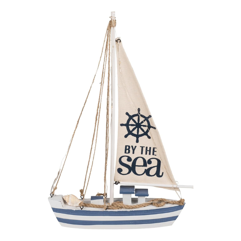 Voilier en bois 38,5 x 25 x 5 cm