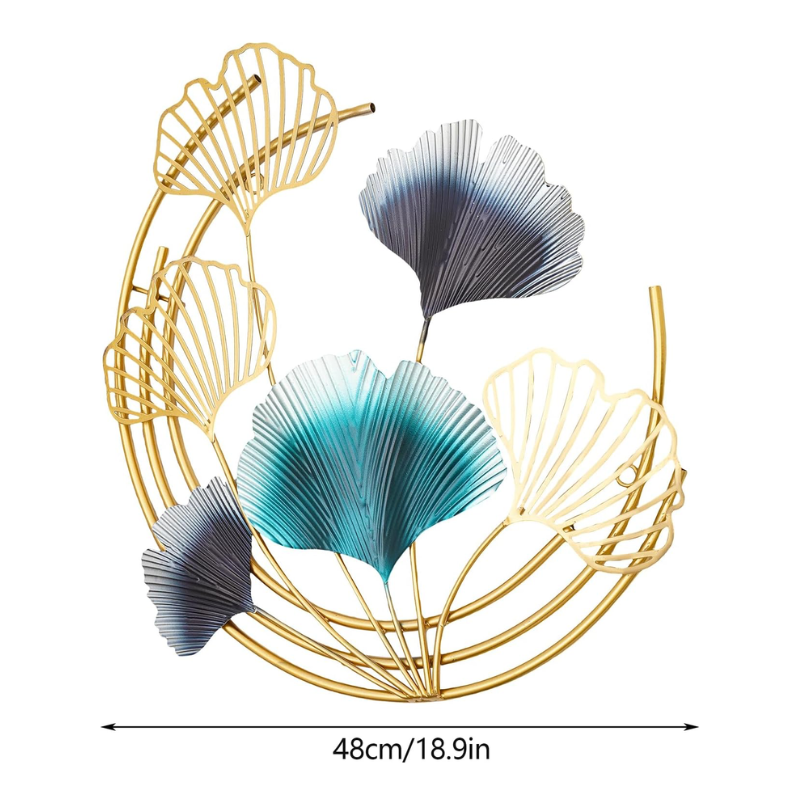 Lot de 3 déco murales feuilles de ginkgo