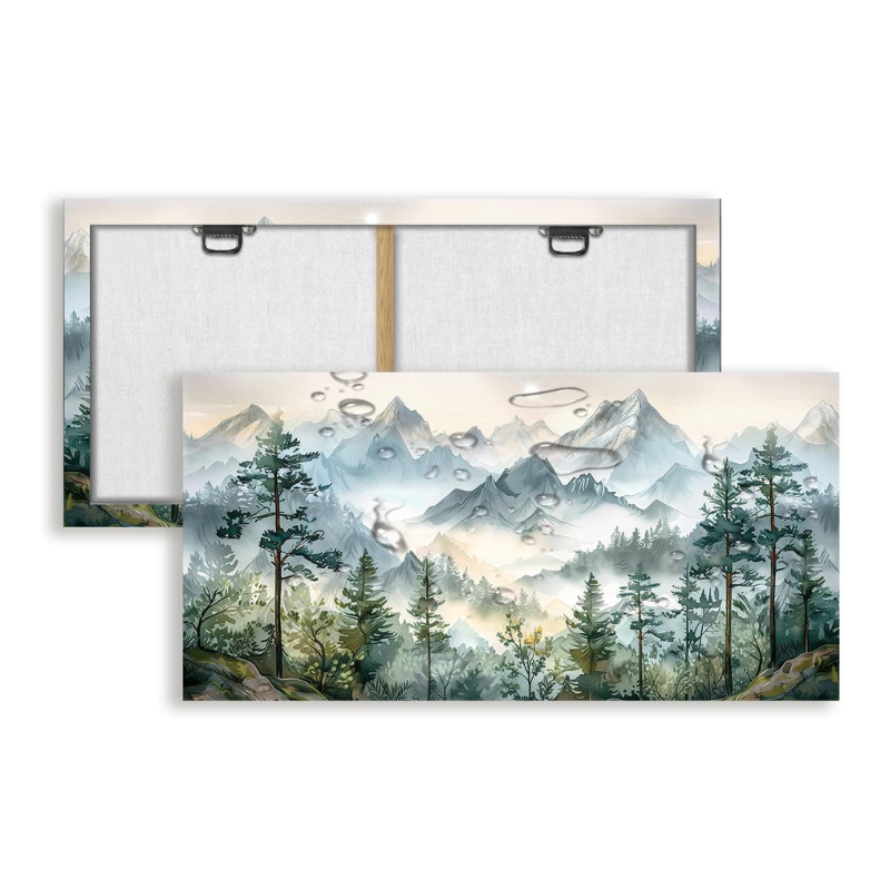 Grande toile forêt et montagne 100x50cm