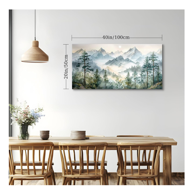 Grande toile forêt et montagne 100x50cm