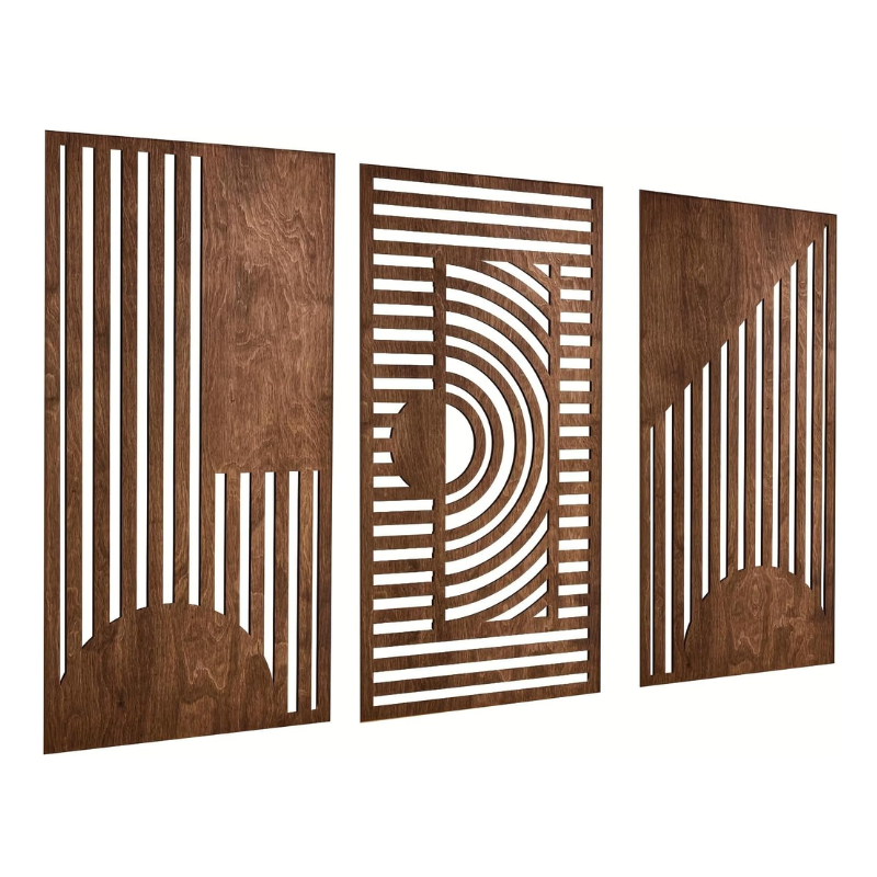 Lot de 3 décorations murales abstraites