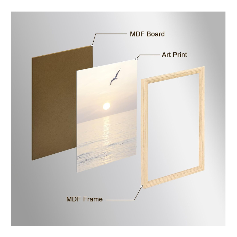 Lot 3 tableaux plage et plante 30x40cm