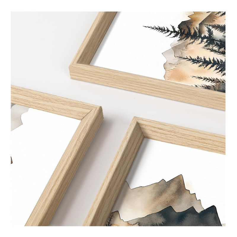 Lot 3 tableaux forêt et montagnes 30x40cm