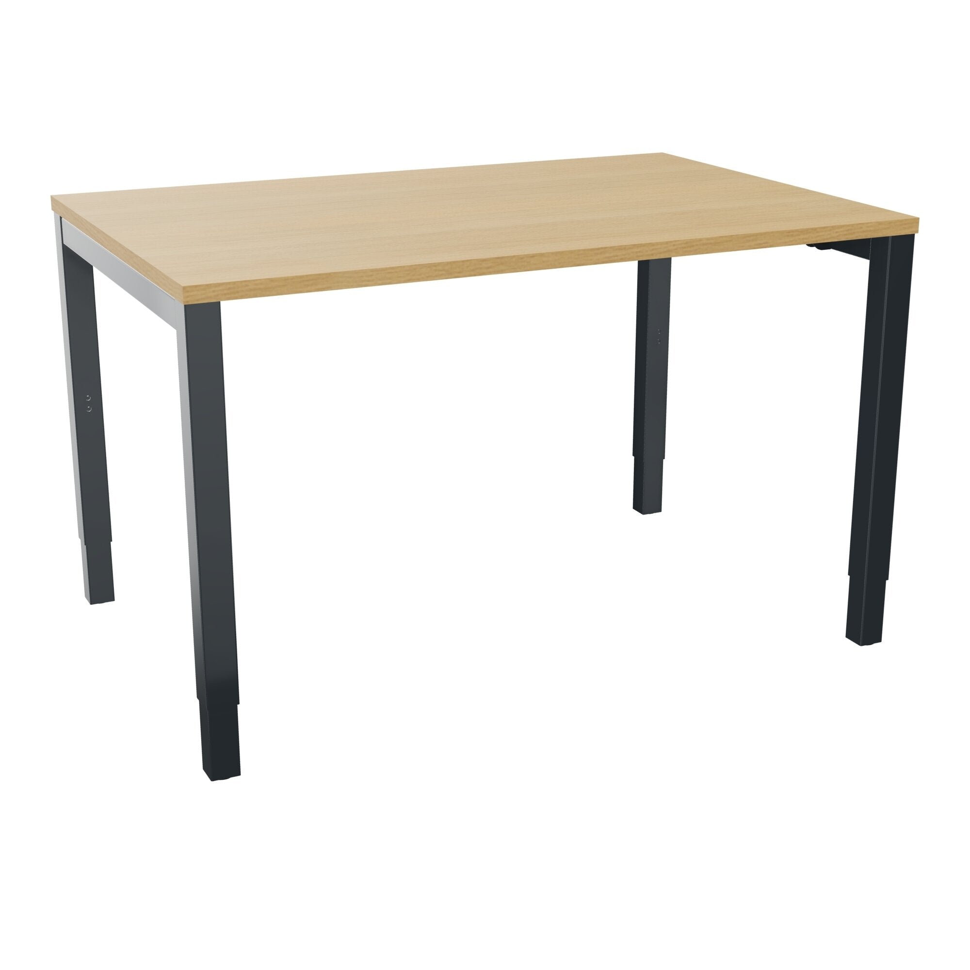 Bureau rectangle Arial - Plateau mélaminé chêne clair