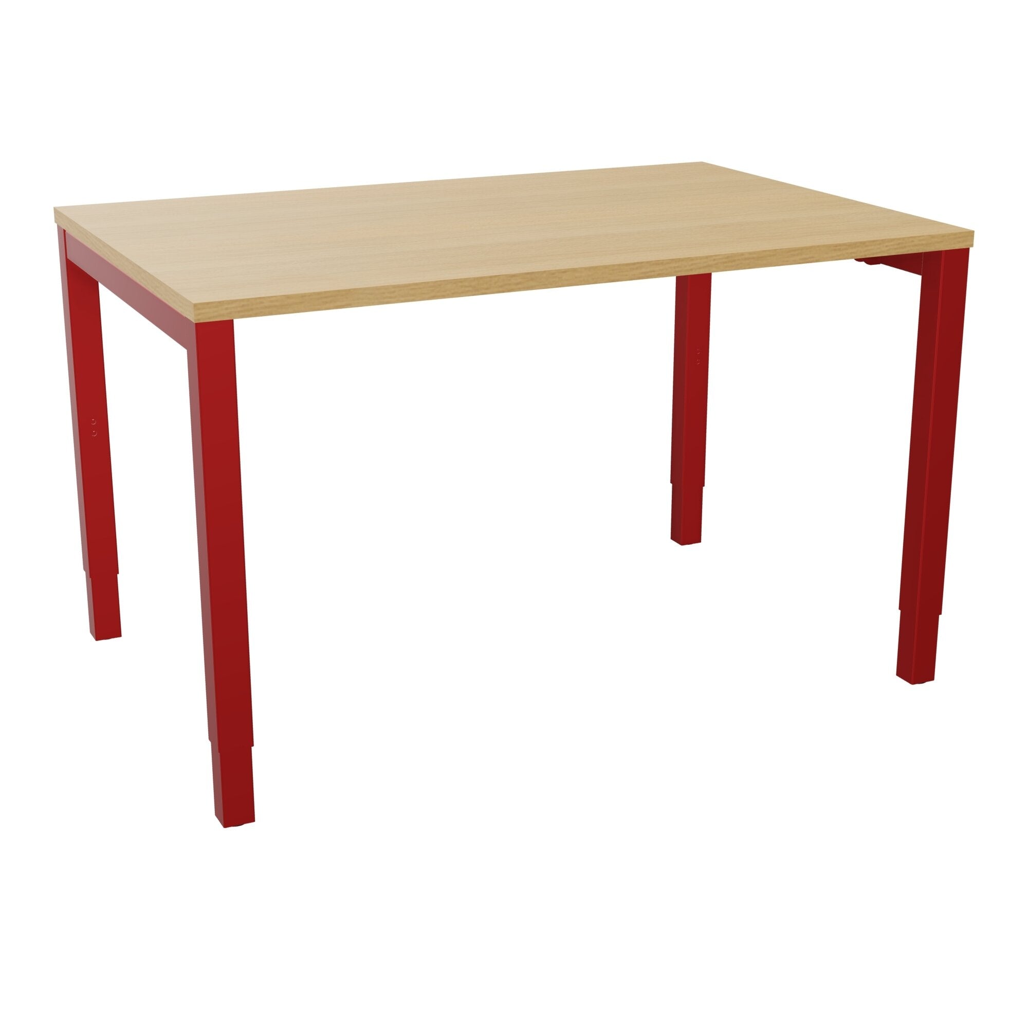 Bureau rectangle Arial - Plateau mélaminé chêne clair