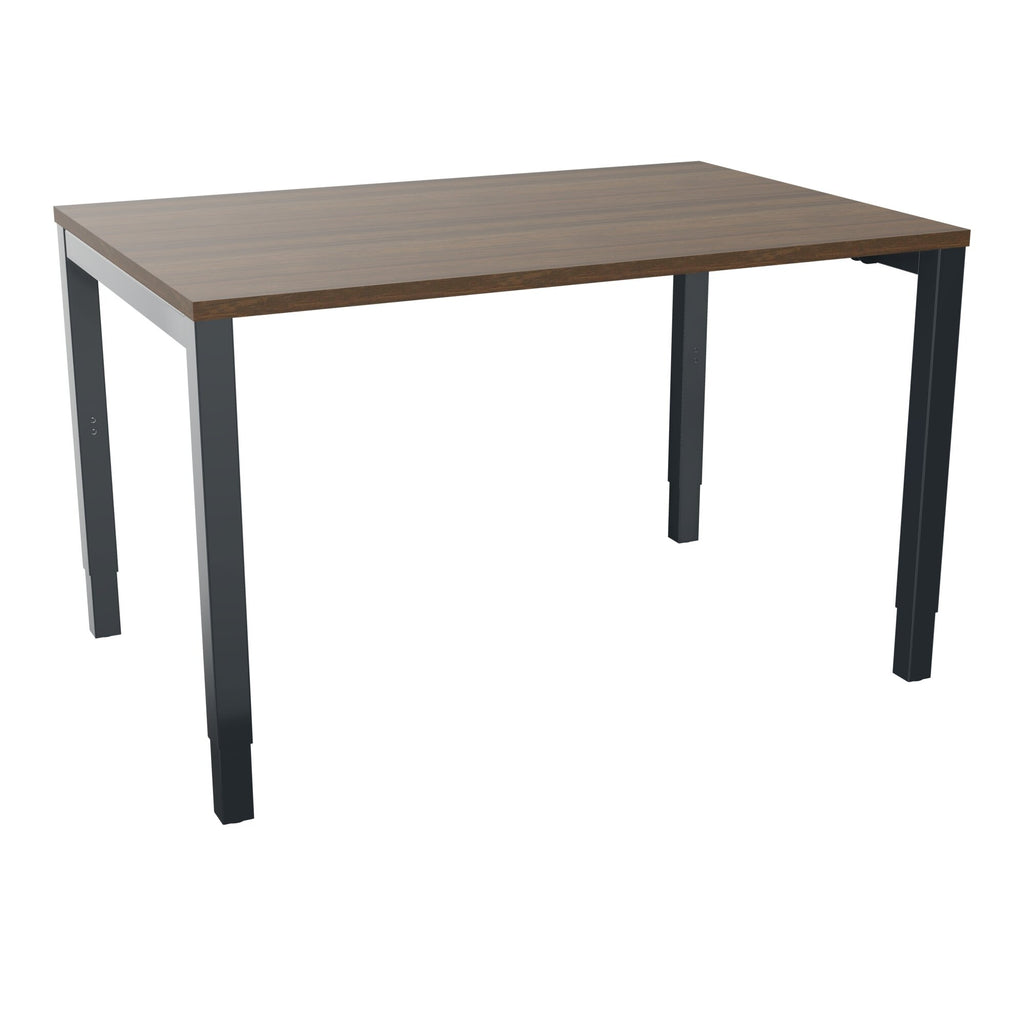 Bureau rectangle Arial - Plateau mélamine noyer brun