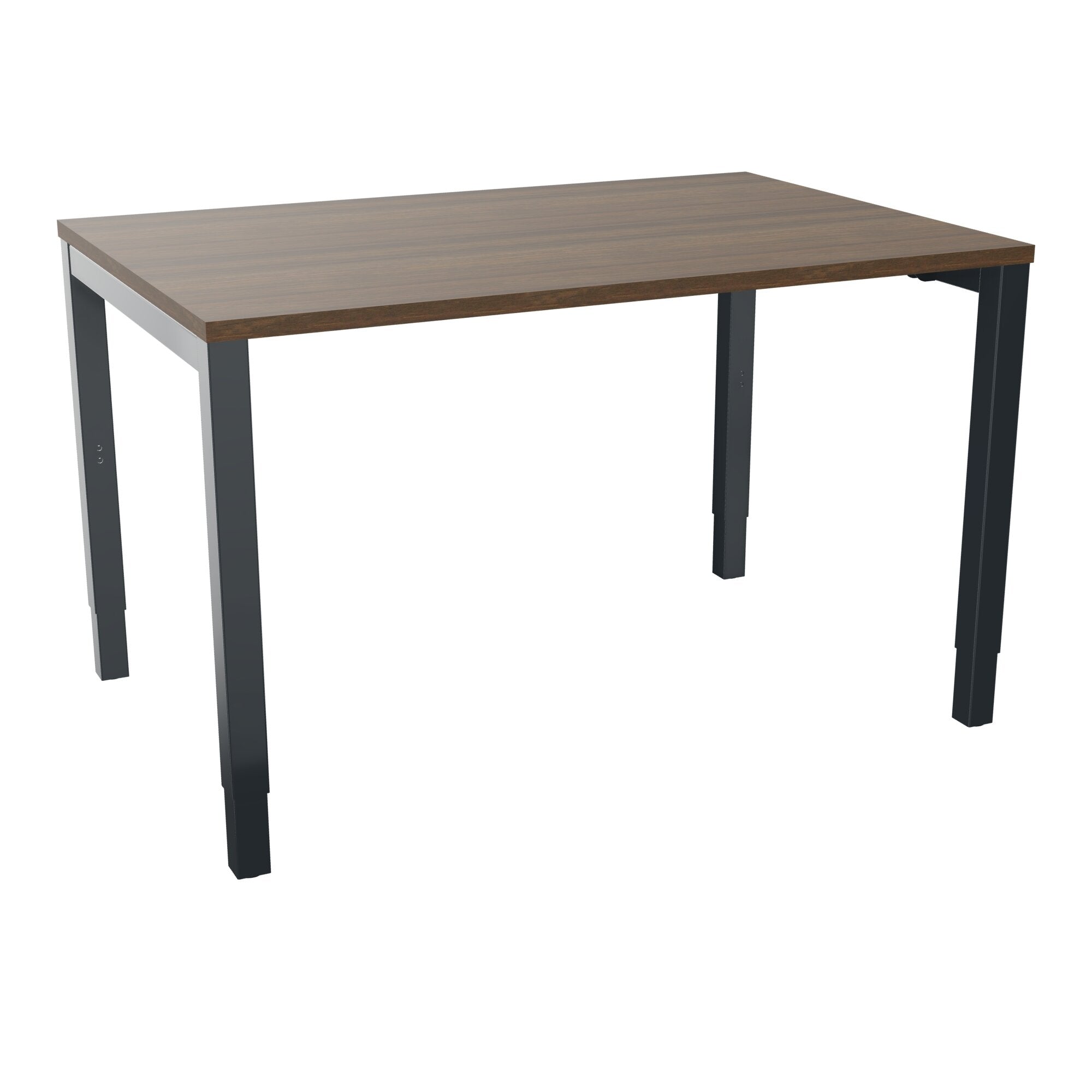 Bureau rectangle Arial - Plateau mélamine noyer brun