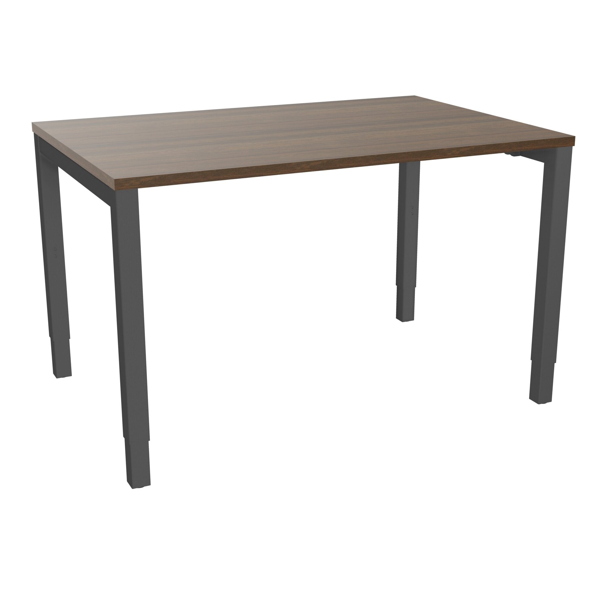 Bureau rectangle Arial - Plateau mélamine noyer brun