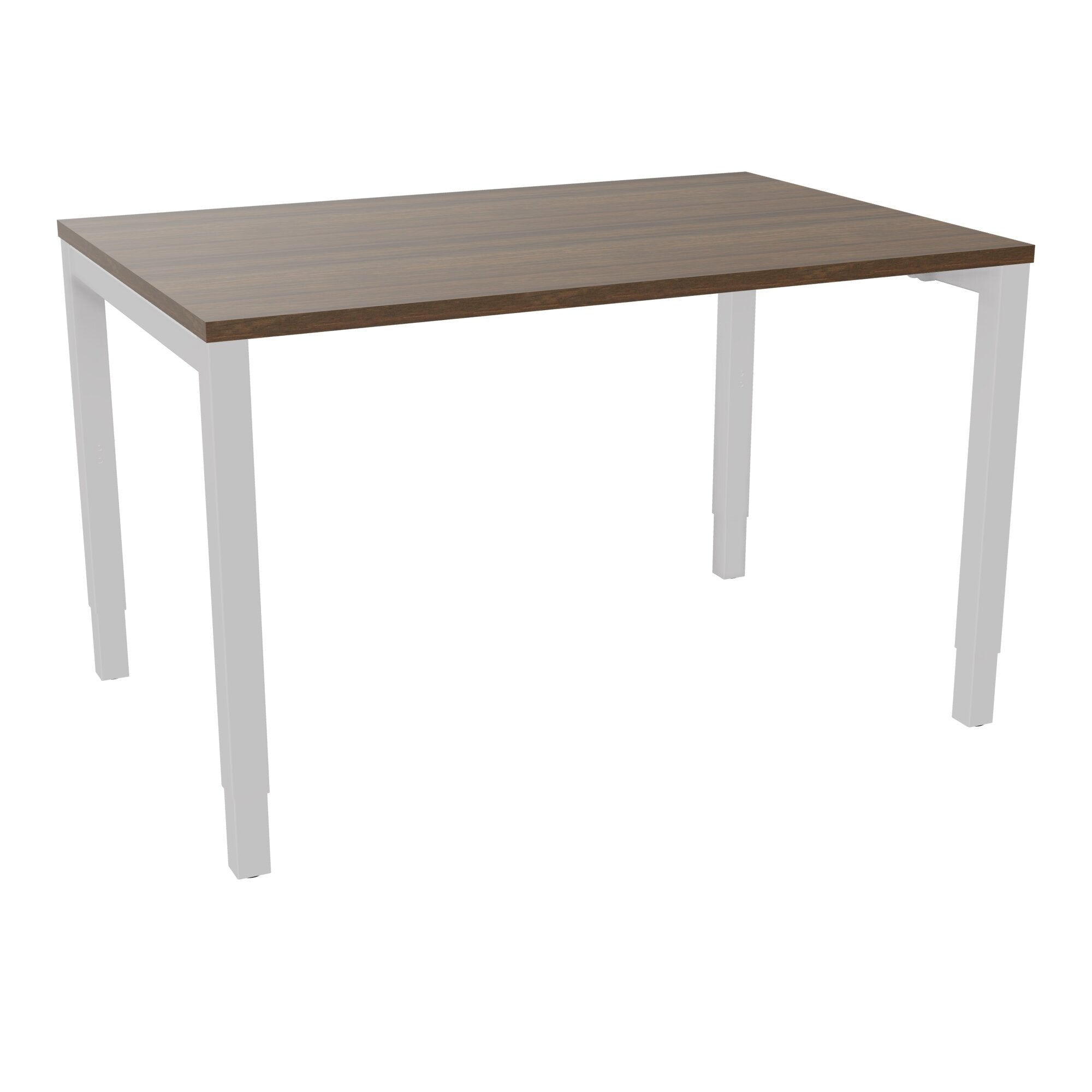 Bureau rectangle Arial - Plateau mélamine noyer brun