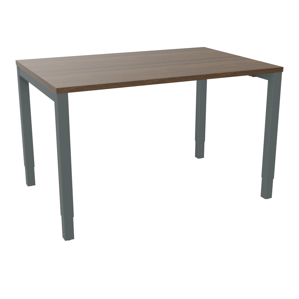 Bureau rectangle Arial - Plateau mélamine noyer brun