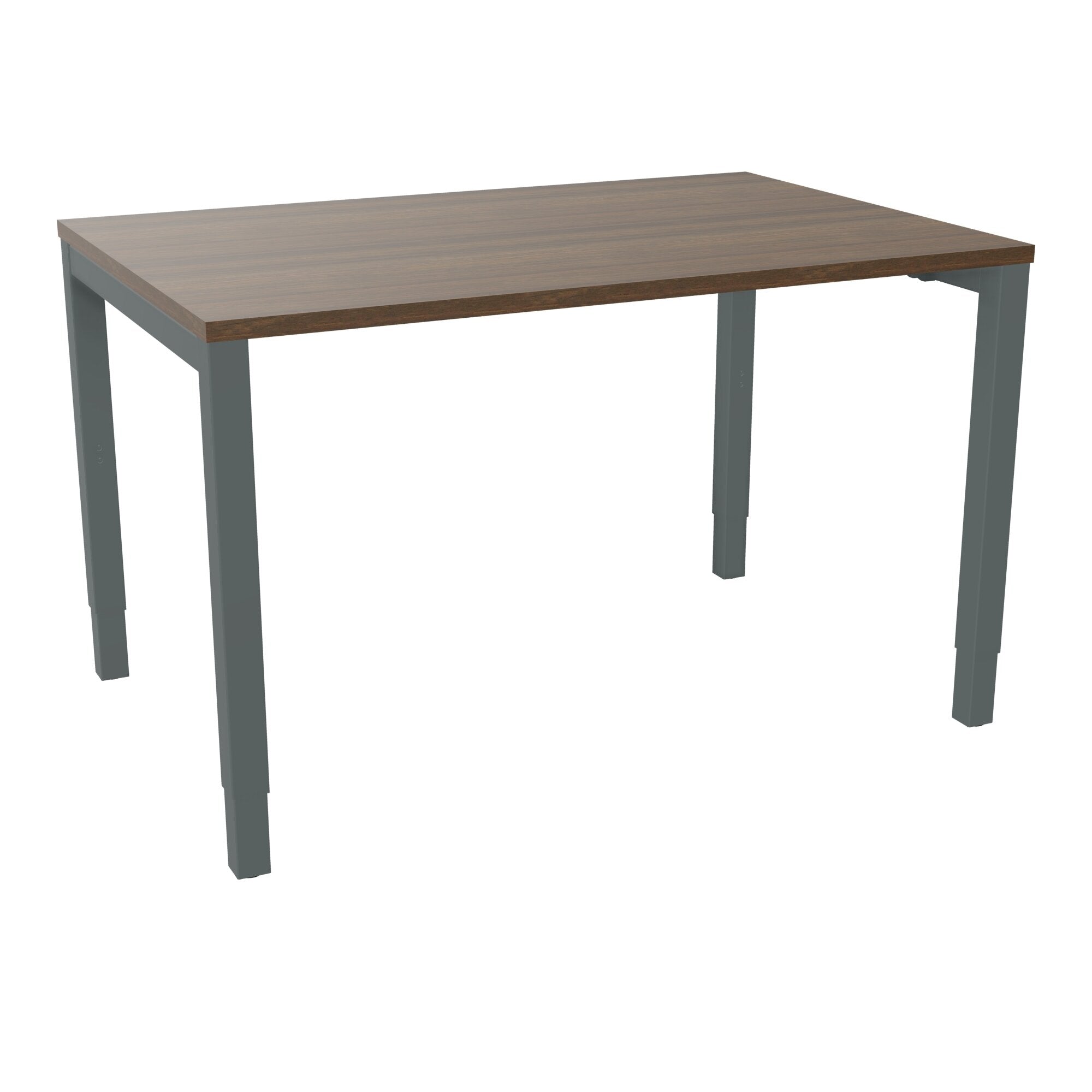 Bureau rectangle Arial - Plateau mélamine noyer brun