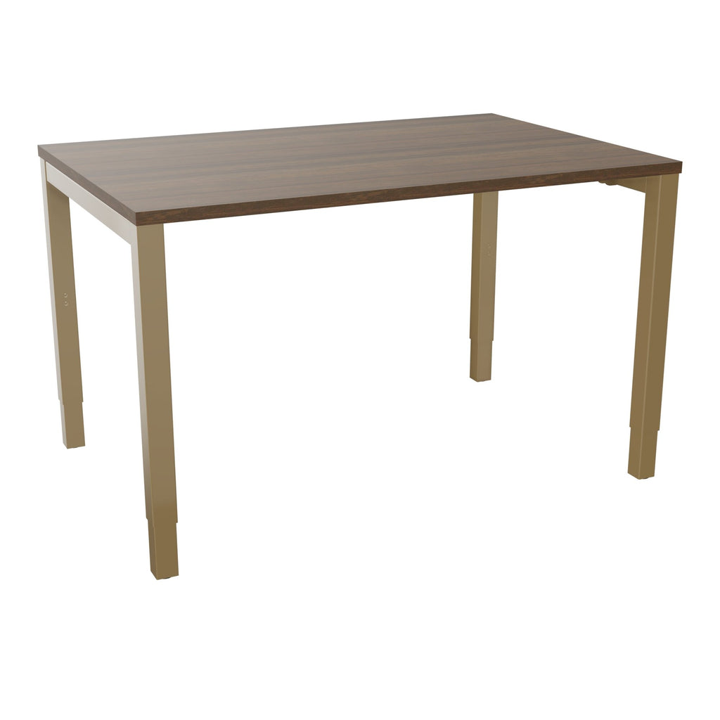 Bureau rectangle Arial - Plateau mélamine noyer brun