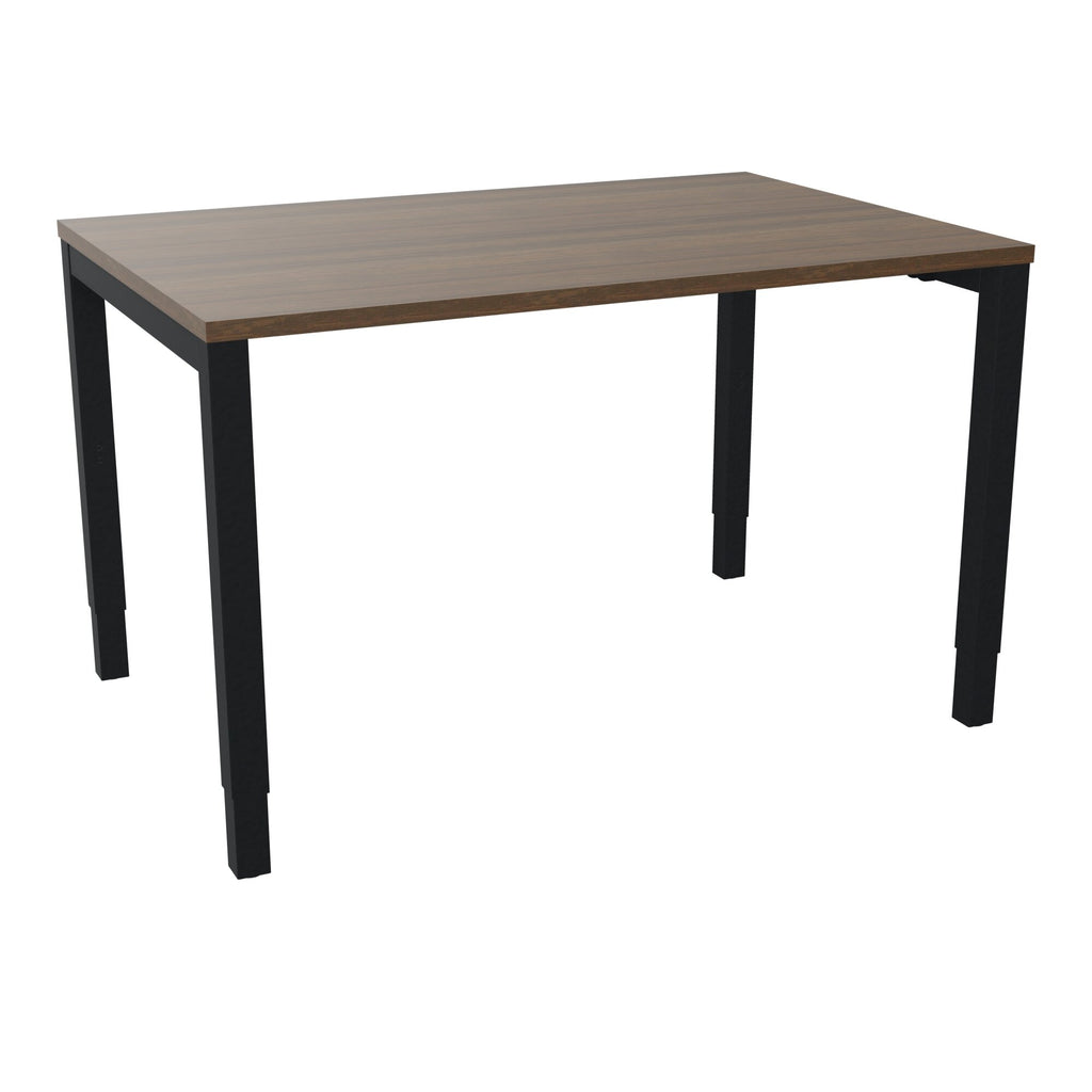 Bureau rectangle Arial - Plateau mélamine noyer brun