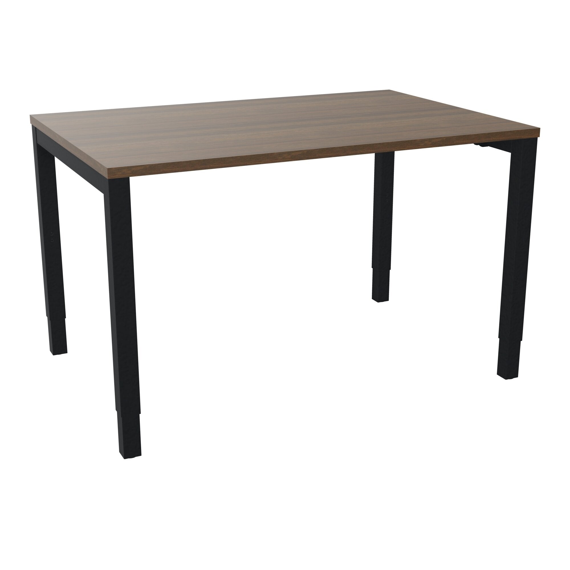 Bureau rectangle Arial - Plateau mélamine noyer brun