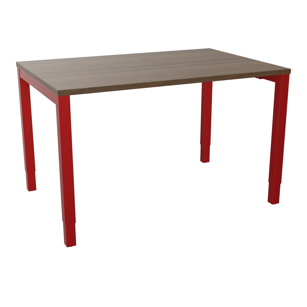 Bureau rectangle Arial - Plateau mélamine noyer brun